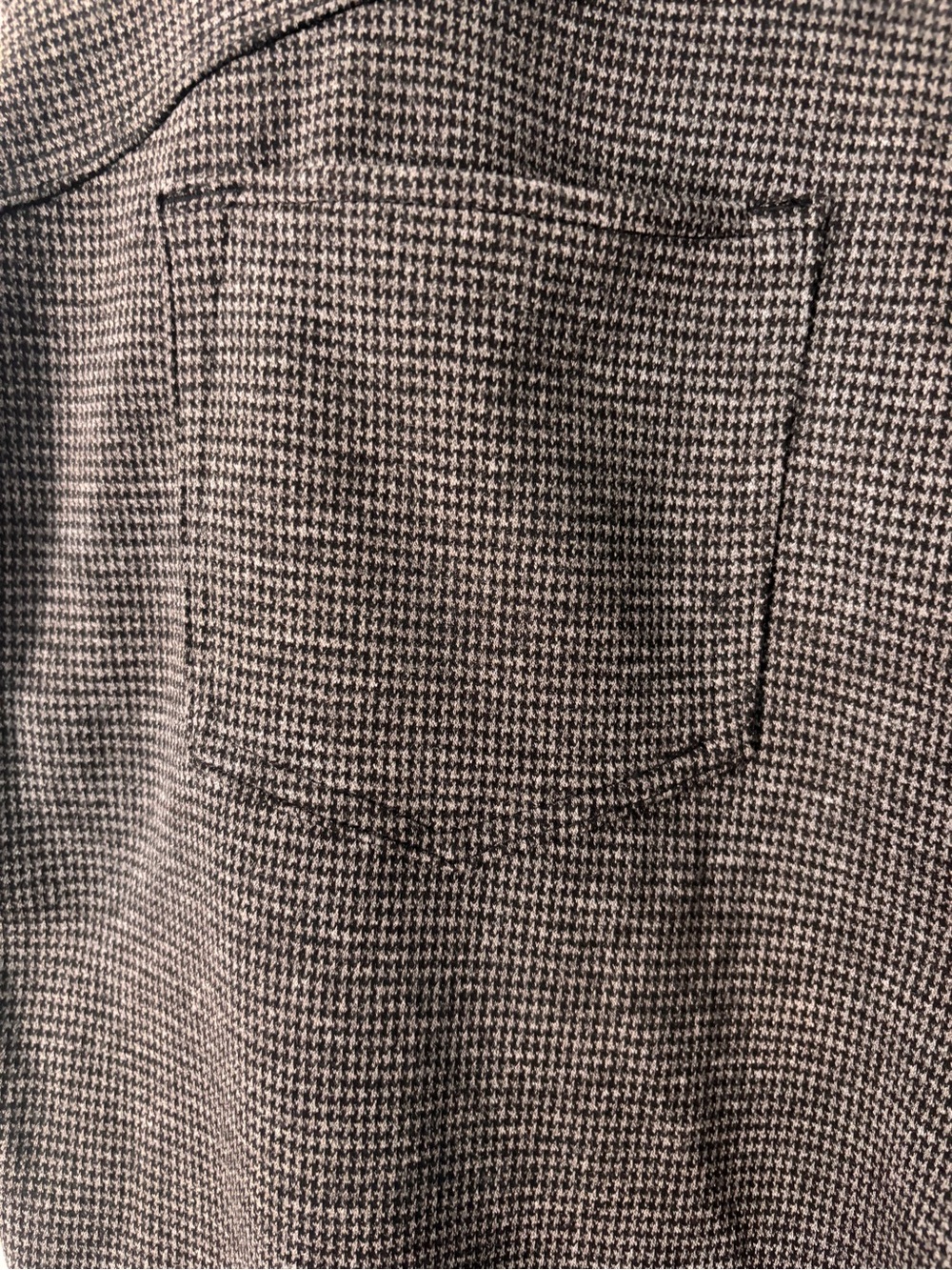 NWT Simply Vera Wang Sz XL Houndstooth Career Pants Medium Gray Black Stretch - Picture 7 of 12